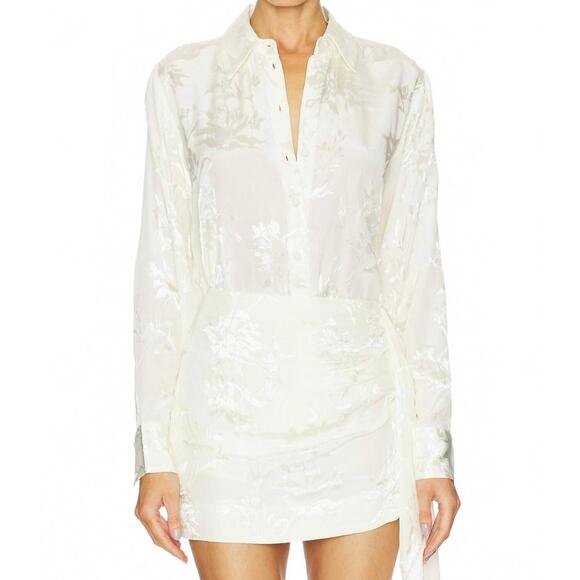 NEW HEMANT & NANDITA oversized shirt in white